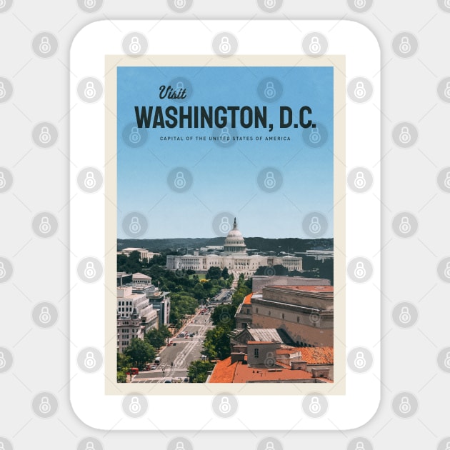 Visit Washington, D.C. Sticker by Mercury Club